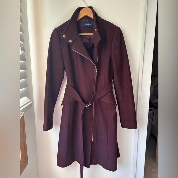 Cole Haan Signature Wool Belted Duffle Coat winter holiday women’s size 6 - Picture 1 of 9